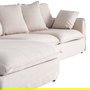 Sofá Chaise Longue Beige Dm-Tejido Salón 254 X 158 X 84 cm