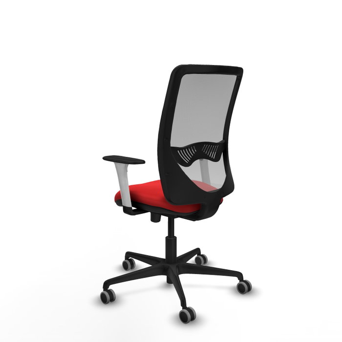 PIQUERAS Y CRESPO Silla de oficina Zulema con mecanismo Sincro/Traslack, Rojo y Gris