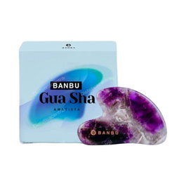 BANBU Herramienta de Gua Sha de Amatista para Masaje Facial y Corporal