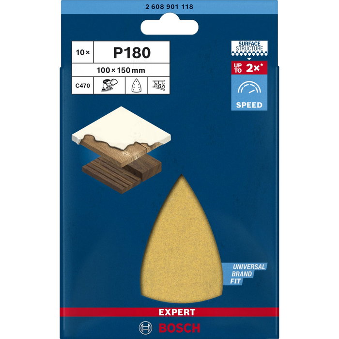 Bosch EXPERT C470 Sanding Pad C470 100x150 mm K18 10x