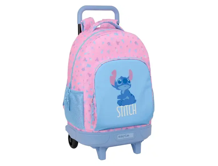 Safta Mochila con Ruedas Stitch Bright Extraíble 45cm