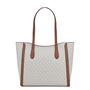 Bolso de Hombro Michael Kors Leida Beige 34 x 29 x 12 cm