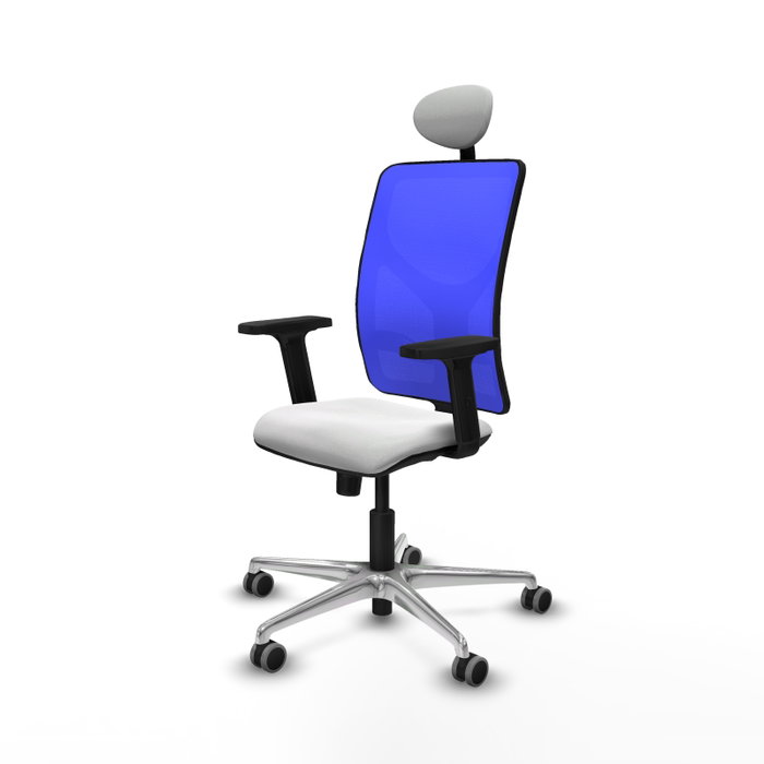 PIQUERAS Y CRESPO Silla de oficina Motilla con mecanismo Sincro, Azul y Blanco PIQUERAS Y CRESPO Silla de oficina Motilla con mecanismo Sincro, Azul y Blanco