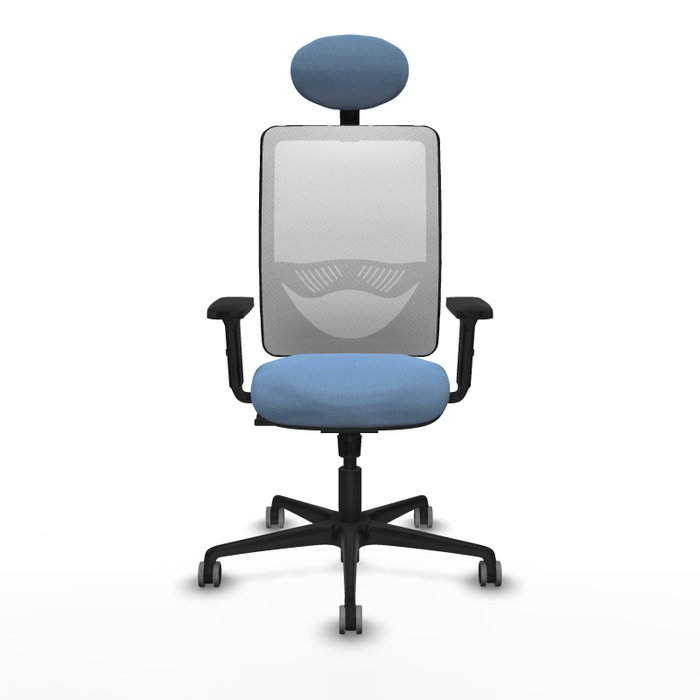 PIQUERAS Y CRESPO Silla de oficina Zulema con mecanismo Sincro, Azul cielo y Blanco PIQUERAS Y CRESPO Silla de oficina Zulema con mecanismo Sincro, Azul cielo y Blanco