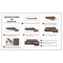 Funda para chaise longue de brazo corto derecho Hosteline CAMERON Beige 48 x 29 x 14 cm