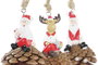 DKD Home Decor Decoración Colgante Resina Piña Surtido de 3 Colores