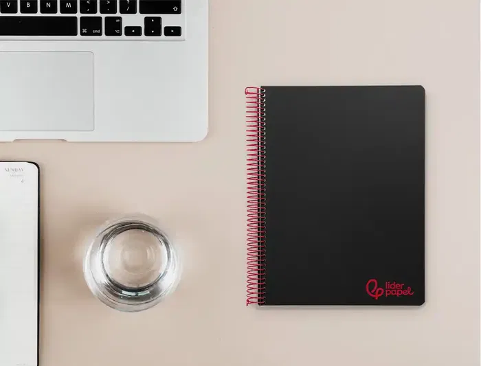 Liderpapel Cuaderno Espiral A5 Micro Wonder Tapa Plástico 120 Hojas 90gr Cuadro 5mm Negro