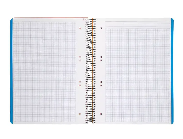 Liderpapel Cuaderno Espiral A5 Micro Wonder Tapa Plástico 120 Hojas 90gr Cuadro 5mm Negro