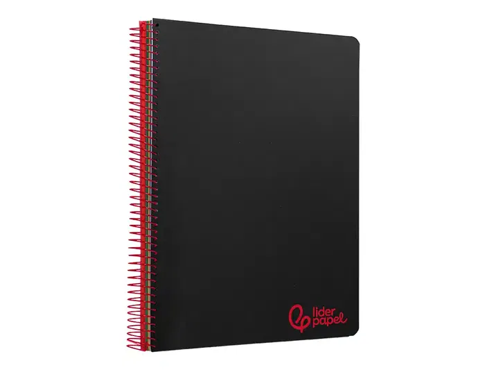 Liderpapel Cuaderno Espiral A5 Micro Wonder Tapa Plástico 120 Hojas 90gr Cuadro 5mm Negro