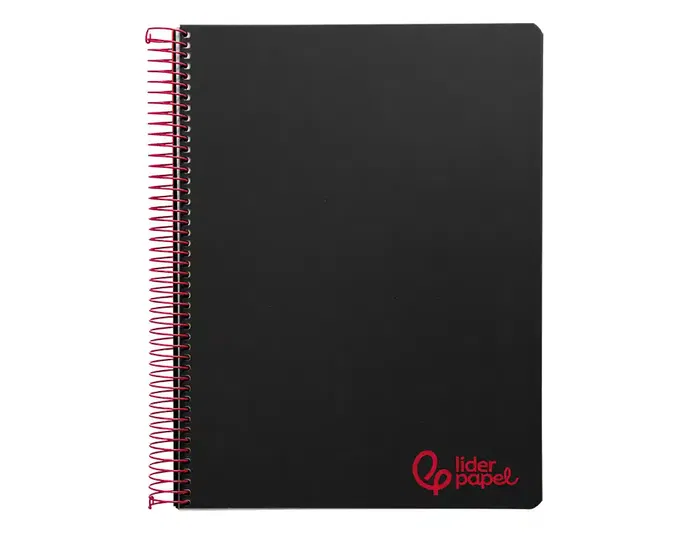 Liderpapel Cuaderno Espiral A5 Micro Wonder Tapa Plástico 120 Hojas 90gr Cuadro 5mm Negro