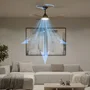 Philips Olas Ventilador de techo con LED integrado, aspas fijas y mando a distancia, Negro/Madera (106 cm)