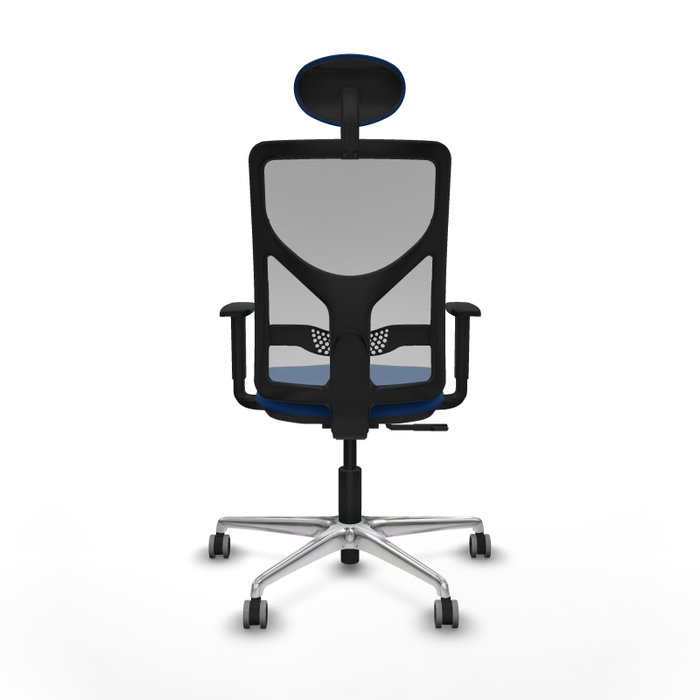 PIQUERAS Y CRESPO Silla de oficina Motilla con mecanismo Sincro, Azul y Gris