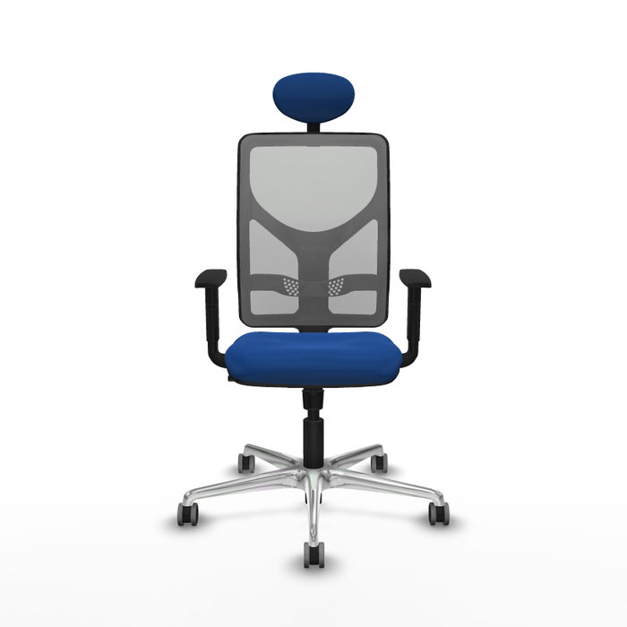 PIQUERAS Y CRESPO Silla de oficina Motilla con mecanismo Sincro, Azul y Gris