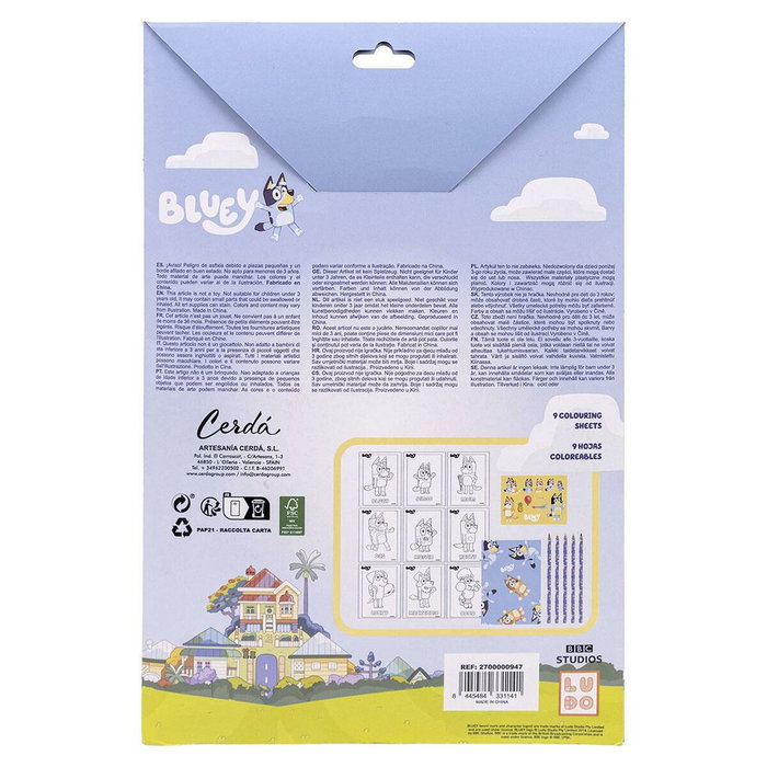 Cerdá Set de papelería coloreable Bluey