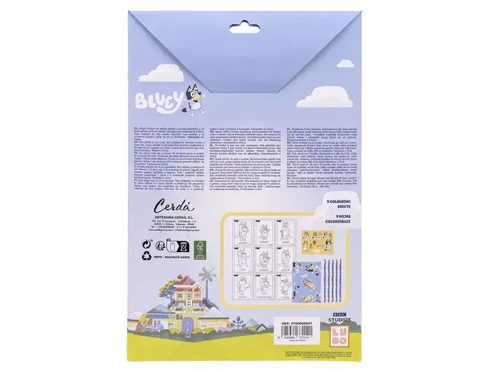 Cerda Set de Papeleria Coloreable Bluey Set Regalo 320x0x215 mm
