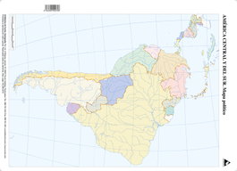 CUMIO Paquete de 50 mapas mudos políticos de Suramérica