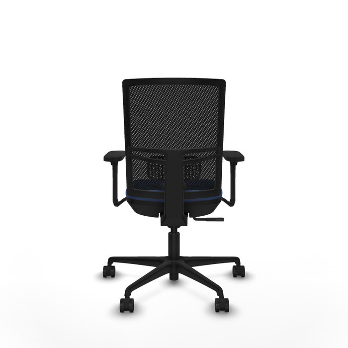 PIQUERAS Y CRESPO Silla de oficina Yunquera con mecanismo Sincro, Azul marino y Negro