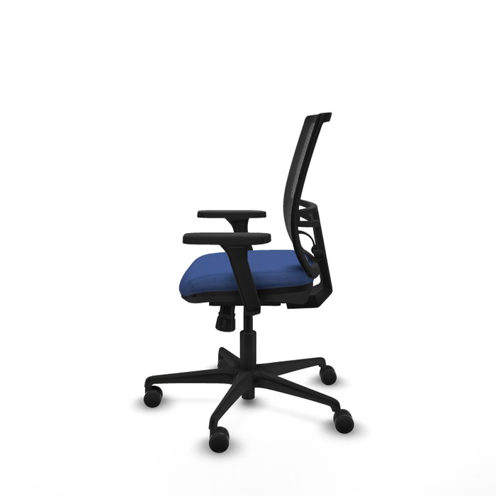 PIQUERAS Y CRESPO Silla de oficina Yunquera con mecanismo Sincro, Azul marino y Negro