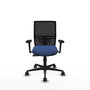 PIQUERAS Y CRESPO Silla de oficina Yunquera con mecanismo Sincro, Azul marino y Negro