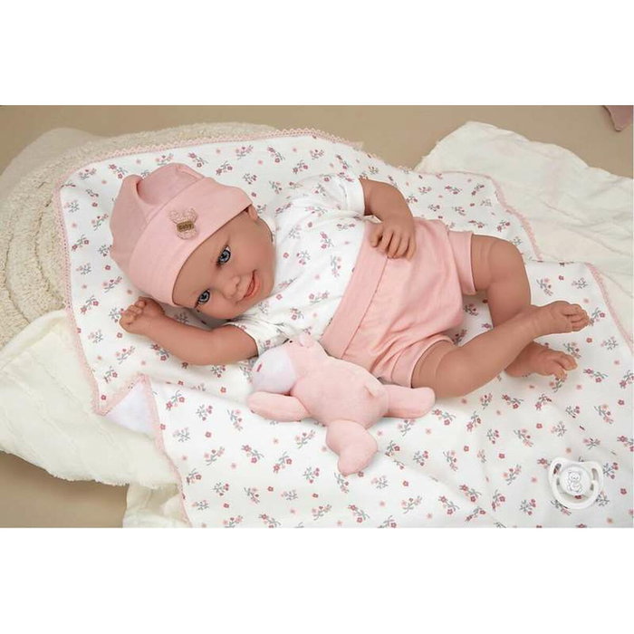 Muñecas Arias Muñeca Elegance Colin Rosa con Cojín y Peluche
