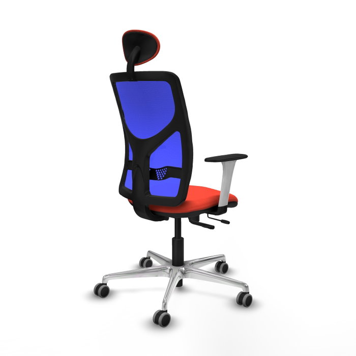 PIQUERAS Y CRESPO Silla de oficina Motilla Naranja oscuro y Azul PIQUERAS Y CRESPO Silla de oficina Motilla Naranja oscuro y Azul