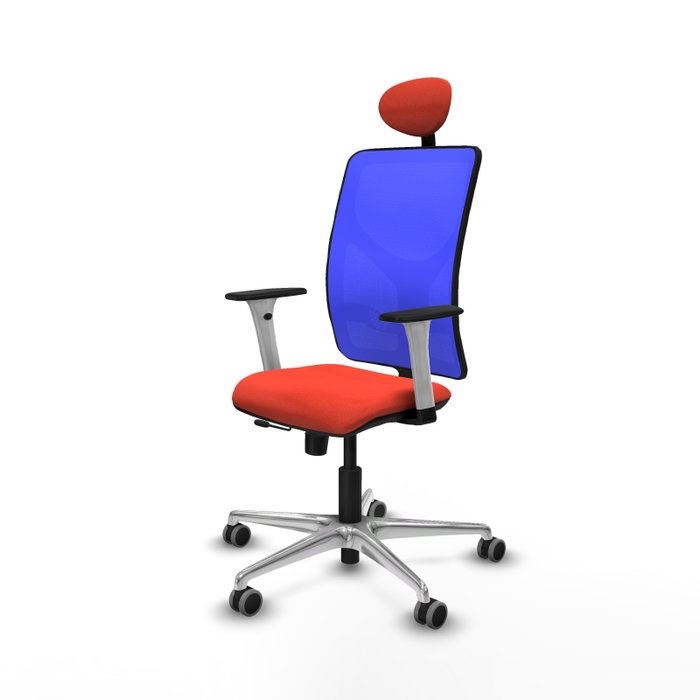 PIQUERAS Y CRESPO Silla de oficina Motilla Naranja oscuro y Azul PIQUERAS Y CRESPO Silla de oficina Motilla Naranja oscuro y Azul