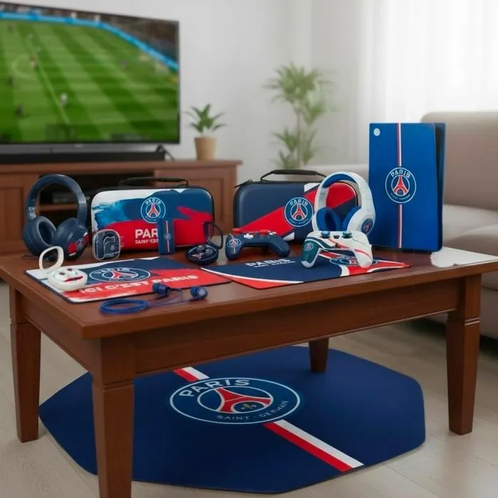 Konix Alfombrilla de Ratón Gaming PSG - XXL 90 x 46 cm - Silicona 3D Ultrafina - Base Goma Antideslizante - Azul