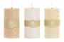 DKD Home Decor Vela Led Basicos Beige Blanco 7x17x7 cm (6 Unidades)
