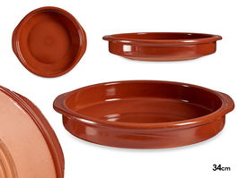 La Dehesa Cazuela Redonda 34 cm Miel Barro Refractario (Set de 7)