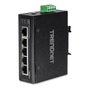 TRENDnet TI-E50 Switch Industrial Fast Ethernet de 5 Puertos Negro