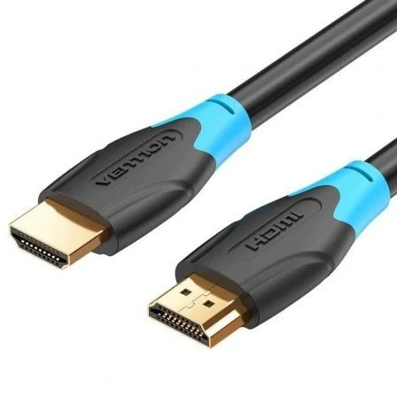 Vention AACBK Cable HDMI 2.0 Ultra HD 4K a 60Hz 18Gbps, 3D, HDR, ARC, Ethernet, Conectores Chapados en Oro, Longitud 8 Metros, Negro