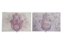 DKD Home Decor Tapa Contador Indio Beige Gris MDF Lienzo 6 x 31.5 x 46.5 cm (2 Unidades)