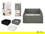 Kipit Caja Plegable Organizadora 28 x 28 x 13 cm Surtidos Tela TNT Carton Blanco Gris Negro (Set de 24)