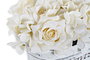 DKD Home Decor Flor Shabby Blanco 15 x 17 x 24 cm (2 Unidades)