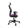 PIQUERAS Y CRESPO Silla de oficina Jorquera Morado/Negro con mecanismo Sincro/Traslack