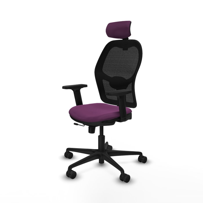 PIQUERAS Y CRESPO Silla de oficina Jorquera Morado/Negro con mecanismo Sincro/Traslack