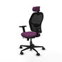 PIQUERAS Y CRESPO Silla de oficina Jorquera Morado/Negro con mecanismo Sincro/Traslack