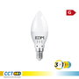 EDM Bombilla LED Vela B35 E14 6W 500LM 3CCT (3000K, 4000K, 6500K), 360° Flujo Luminoso, Clase G, 220-240V, ø35x106mm