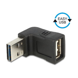 DeLOCK Adaptador USB 2.0 A macho a USB 2.0 A hembra angulado 65521