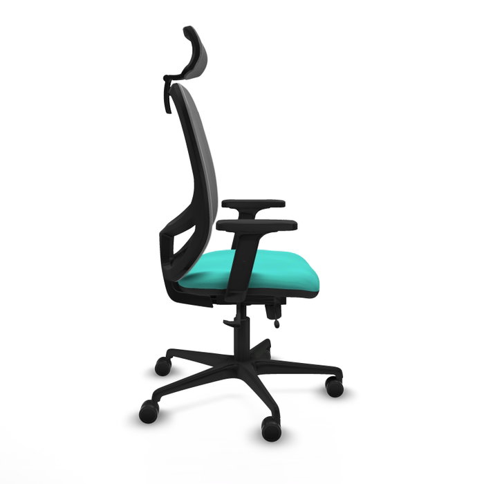 PIQUERAS Y CRESPO Silla de oficina Cilanco con mecanismo Sincro/Traslack, Turquesa y Gris