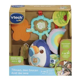 VTech Baby - Titouan, Mi Tucán Despertar Sensorial - VTE3417765870057 - Botellas de Plástico Reciclado - Multicolor