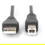 Digitus Cable USB 2.0 A Macho a B Macho de 5 m - Negro, para Impresora, Escáner o Disco Duro Externo