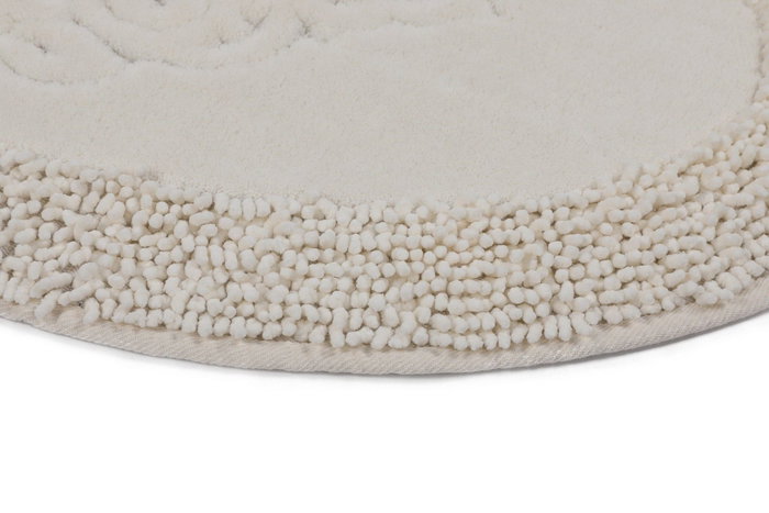 Mijölnir Juego de Alfombrillas de Baño Algodón 100% Antibacterianas Antideslizantes Ecru 50x60 cm y 60x100 cm