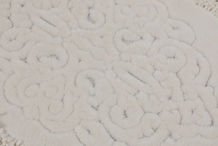 Mijölnir Juego de Alfombrillas de Baño Algodón 100% Antibacterianas Antideslizantes Ecru 50x60 cm y 60x100 cm