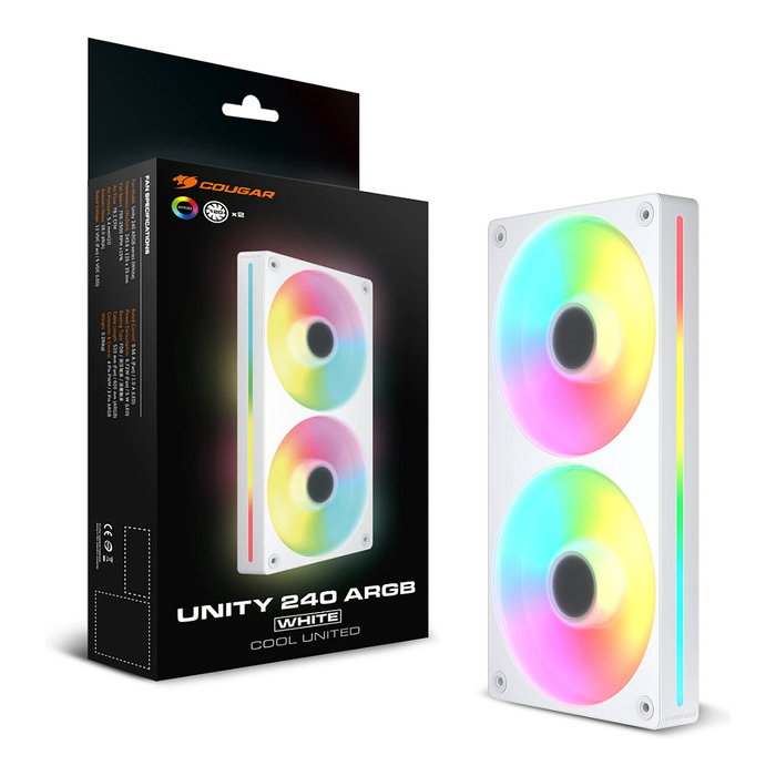 Cougar Unity240-FB Ventilador 240mm ARGB PWM Blanco