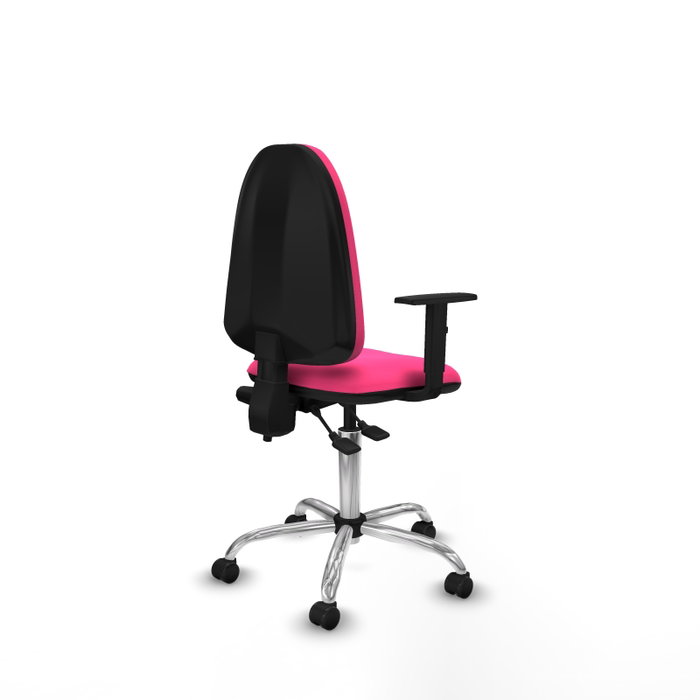 PIQUERAS Y CRESPO Silla de oficina Aýna Rosa con mecanismo de doble maneta PIQUERAS Y CRESPO Silla de oficina Aýna Rosa con mecanismo de doble maneta