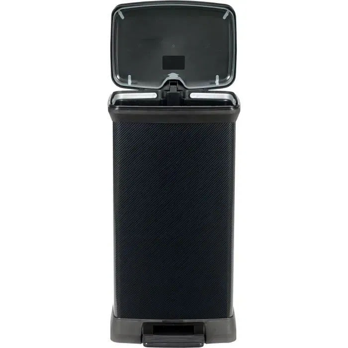 Curver Papelera Rectangular Decobin 50 L Negro Carbón