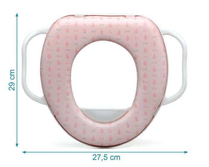 KioKids Petits Moments Reductor WC Rosa con Asas y Protector de Salpicaduras para Niños +12 Meses