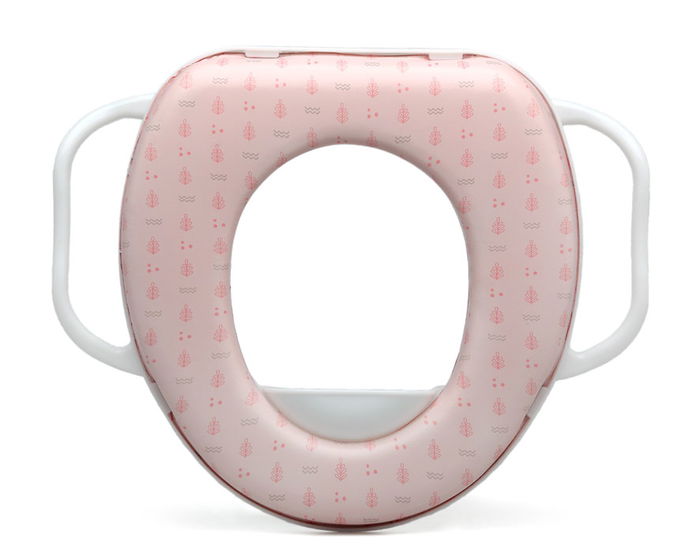 KioKids Petits Moments Reductor WC Rosa con Asas y Protector de Salpicaduras para Niños +12 Meses