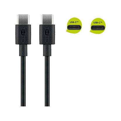 Goobay Cable USB C a USB C 1 m Negro Goobay Cable USB C a USB C 1 m Negro